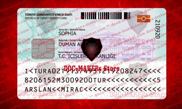 Turkey ID Card – V1 – PSD Template